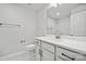 Clean bathroom with white vanity, toilet, and shower at 8336 Acadia Pkwy, Sherrills Ford, NC 28673