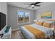 Comfortable bedroom with large bed and window at 528 Moss Springs Rd, Albemarle, NC 28001