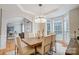 Bright dining room with hardwood floors and large windows at 2804 Providence View Ln, Charlotte, NC 28270