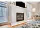 Elegant white marble fireplace in a living room setting at 2804 Providence View Ln, Charlotte, NC 28270