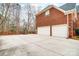 Two-car garage with basketball court and deck at 2804 Providence View Ln, Charlotte, NC 28270