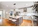 Modern kitchen with stainless steel appliances and white cabinets at 2804 Providence View Ln, Charlotte, NC 28270