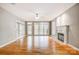 Living room with hardwood floors and fireplace at 2804 Providence View Ln, Charlotte, NC 28270