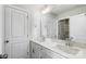 Double vanity bathroom with modern fixtures and large mirror at 5308 Verona Rd # 75, Charlotte, NC 28213