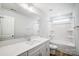 Bright bathroom with white vanity, bathtub, and shower at 5308 Verona Rd # 75, Charlotte, NC 28213