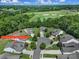 Aerial view of a neighborhood with a golf course and well-maintained homes at 2105 Kennedy Dr, Indian Land, SC 29707