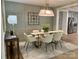 This dining room features modern decor, a glass table, and stylish seating at 4031 Pritchard Pl, Fort Mill, SC 29715