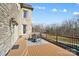 Spacious deck with seating area and backyard views at 3012 Wheatfield Dr, Waxhaw, NC 28173