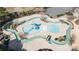Aerial view of community lazy river water park at 3012 Wheatfield Dr, Waxhaw, NC 28173