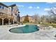 Luxury pool and spa with fire pit and patio area at 3012 Wheatfield Dr, Waxhaw, NC 28173