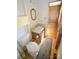Bathroom featuring a toilet, vanity and linoleum floors at 2725 Carla Dr, Shelby, NC 28150