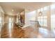 Spacious hallway with hardwood floors and staircase at 300 Eagle Bend Dr, Waxhaw, NC 28173