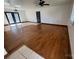 Open living room featuring hardwood floors and French doors that lead to the backyard at 2290 9Th Avenue Ne Dr, Hickory, NC 28601