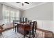 Casual breakfast room with built-in seating and hardwood floors at 5811 Kristi Ln, Midland, NC 28107