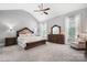 Spacious main bedroom with high ceiling and en-suite bathroom at 5811 Kristi Ln, Midland, NC 28107