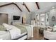 Grand main bedroom with hardwood floors and access to a private deck at 8516 Mcilwaine Rd, Huntersville, NC 28078
