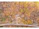 Bird's-eye view of a house on a lot with autumn trees and a road at 850 Mereva Rd, Smyrna, SC 29743