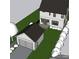 Aerial view of a two story house with a detached garage and a cozy patio, showcasing its layout and outdoor spaces at 3230 Rogers St, Charlotte, NC 28208