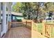 New wooden deck in a big backyard at 3230 Rogers St, Charlotte, NC 28208