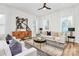 Bright living room features modern furnishings, stylish decor, and ample natural light creating an inviting space at 3230 Rogers St, Charlotte, NC 28208