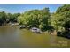 Lakefront lot with private dock and boathouse at 104 Hidden Cove Dr, Shelby, NC 28150