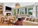 Cozy living area with fireplace and large windows at 104 Hidden Cove Dr, Shelby, NC 28150