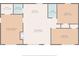 Floor plan showing the layout of the bedrooms, bathrooms, kitchen and living room dimensions at 131 Sam Smith Rd, Kings Mountain, NC 28086