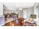 Modern kitchen with butcher block island and stainless steel appliances at 5601 Indian Brook Dr, Matthews, NC 28104