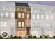 New construction townhome with modern exterior, featuring brick and siding, and well-maintained landscaping at 12119 Brooklyn Ave, Charlotte, NC 28204