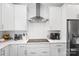 Bright, modern kitchen features white cabinets, stainless steel appliances, and sleek countertops at 12119 Brooklyn Ave, Charlotte, NC 28204
