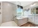 Bathroom with soaking tub and walk-in shower at 8611 Frank Grier Rd # 1, Charlotte, NC 28215