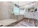 Spa-like bathroom with soaking tub and walk-in shower at 8611 Frank Grier Rd # 1, Charlotte, NC 28215