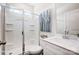 Clean bathroom with a shower/tub combo and white vanity at 8611 Frank Grier Rd # 1, Charlotte, NC 28215