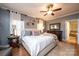 Main bedroom with ensuite bathroom access and walk-in closet at 98 Frost Ln, Taylorsville, NC 28681