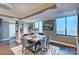 Elegant dining area with a modern table and chairs at 222 S Caldwell St # 2007, Charlotte, NC 28202