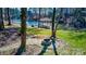 Scenic backyard with fire pit and a lake view, perfect for outdoor relaxation at 301 Agnew Rd, Mooresville, NC 28117