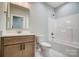 Bathroom with single vanity and bathtub at 1511 28Th Street Se Pl, Hickory, NC 28602