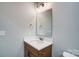 Modern bathroom with vanity, mirror, and updated fixtures at 1511 28Th Street Se Pl, Hickory, NC 28602