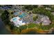 Aerial view of community pool, tennis courts, and clubhouse at 170 Old Post Rd, Mooresville, NC 28117