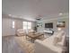 Living room with comfy sofas, coffee table, and a large TV at 1133 Heather Oak Ln, Oakboro, NC 28129