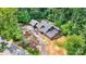 Aerial view of a sleek, modern home with a circular driveway at 2165 9Th Nw St, Hickory, NC 28601