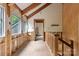 Unfinished hallway with exposed beams and wood flooring at 2165 9Th Nw St, Hickory, NC 28601