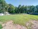 Spacious backyard featuring a large grassy area and wooded perimeter at 8932 Myra Way, Charlotte, NC 28215