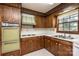 Close up on kitchen with vintage style wood cabinets and stainless steel sink at 370 21St Nw Ave, Hickory, NC 28601