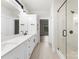 Bathroom featuring double vanity, glass shower, and modern fixtures at 199 Heartland Dr # 10, Rock Hill, SC 29732