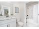 Clean, white bathroom featuring marble tile shower, modern vanity and fixtures, and natural light at 199 Heartland Dr # 10, Rock Hill, SC 29732