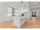 Modern kitchen with stainless steel appliances, island, and white cabinets and countertops at 199 Heartland Dr # 10, Rock Hill, SC 29732