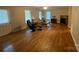 Living room featuring hardwood floors and fireplace at 475 Cornerstone Dr, Taylorsville, NC 28681