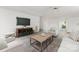 Bright living room with a TV, modern furniture and unique carpet design at 4301 Fairview Oaks Dr, Charlotte, NC 28211
