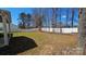 Spacious back yard with a privacy fence and mature trees at 11521 Allen A Brown Rd, Charlotte, NC 28269